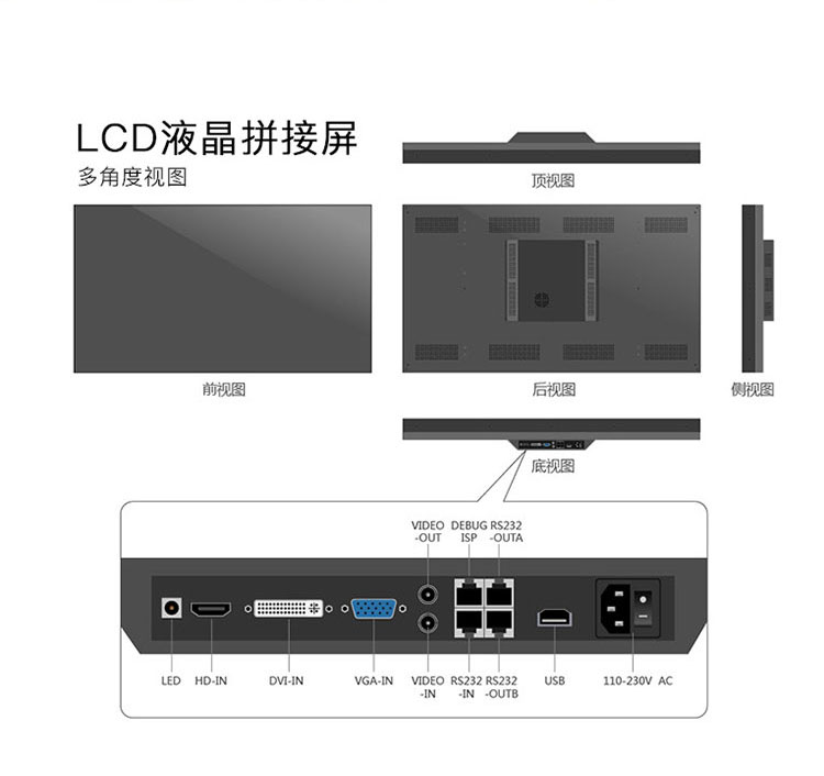 拼接屏外觀細節展示